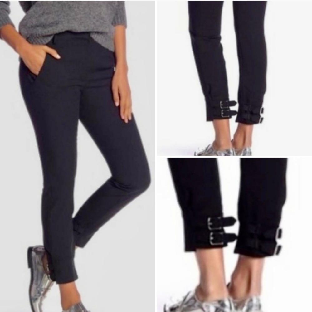 Tibi Anton Black Buckle Cuff Jogger Pants Size 0